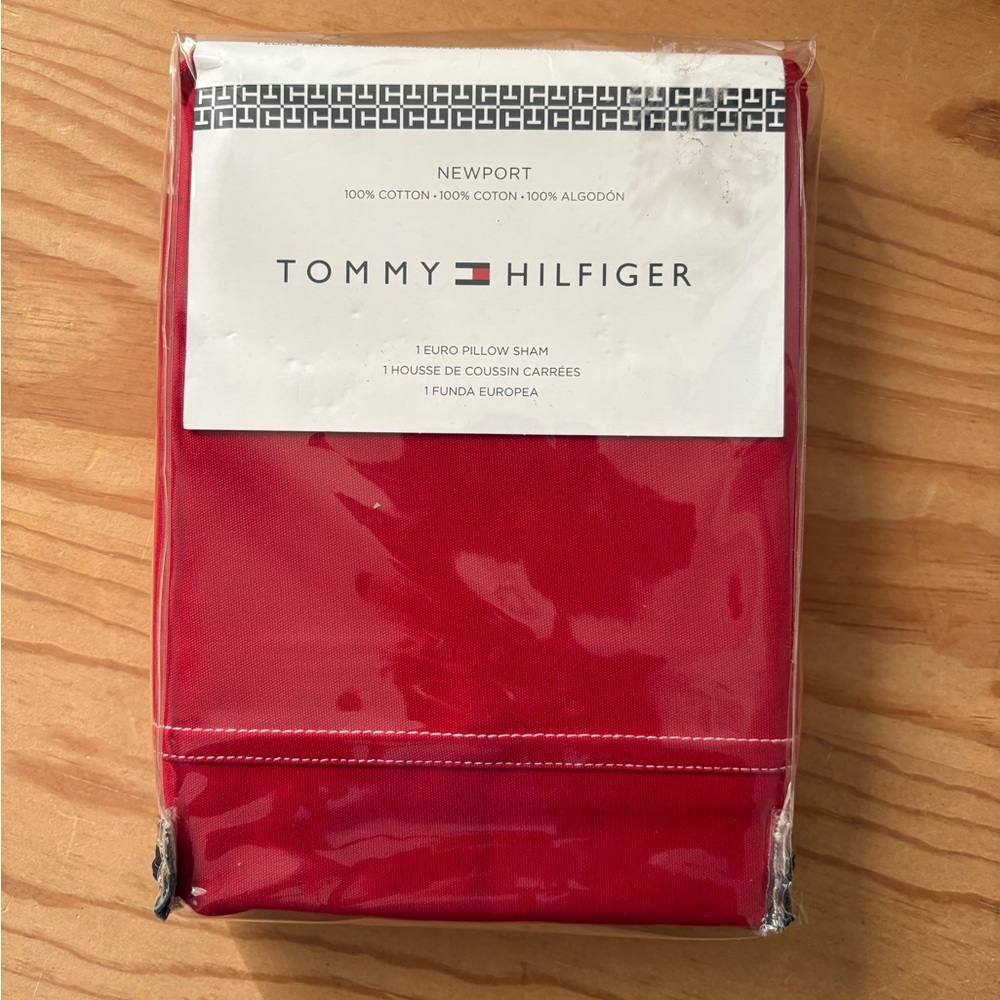 NWT Tommy Hilfiger Newport Red European Sham - never used or out of packaging